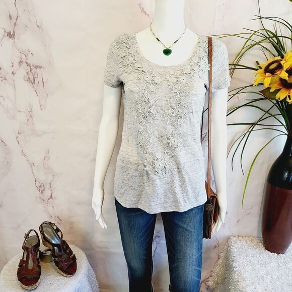 Sundance linen pretty lace detail top - Picture 4 of 6